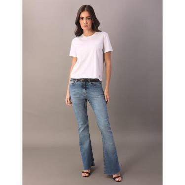 Imagem de Camiseta Calvin Klein Jeans Feminino Algodão Egípcio - Branco-Feminino