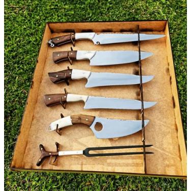 Imagem de Kit Faca Madeira Nobre - Mr