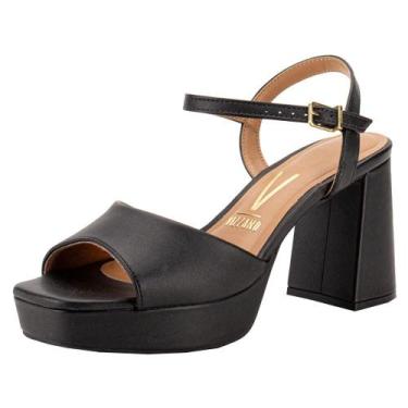 Imagem de Sandália feminina meia pata vizzano 6472207, Preto, 38