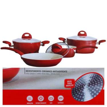 Imagem de Conjunto de Panela com  Revestimento Cerâmico Ideal Indução - Member's