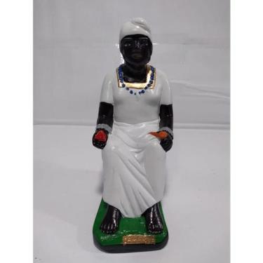 Imagem de Imagem Vovó Cambinda da Angola Escultura Gesso 20 Cm - Lua Mistica