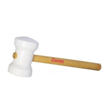 Imagem de Martelo de Borracha Branco 60 mm 350 G Cabo Madeira 6820 - Cortag