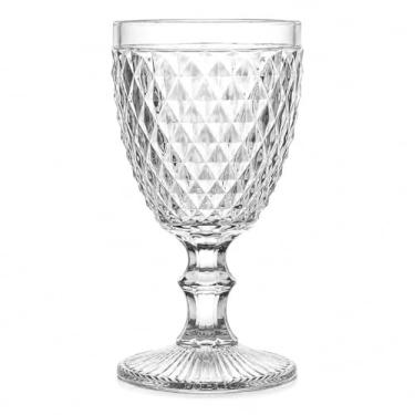 Imagem de Conjunto 2 Taças de Vinho Bico de Abacaxi – Vidro Lapidado Premium, Elegância para Sua Mesa | 230ml, Ideal para Vinho, Espumante e Presentes