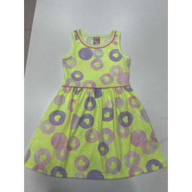 Imagem de Vestido infantil estampado cor verde Neol tamanho 4 midi menina - Alph