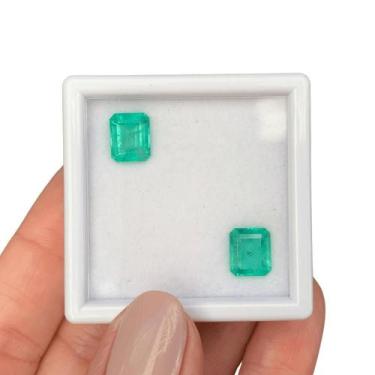Imagem de Esmeralda EmeraldCut Par 3,84ct - ENE2ESE