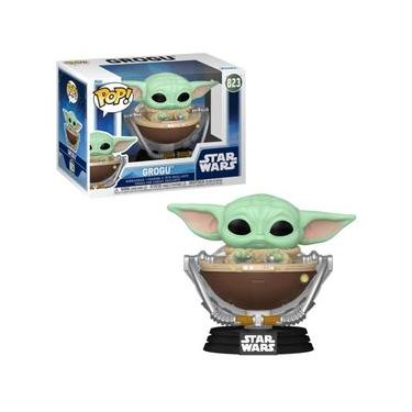 Imagem de Boneco Funko Pop! Star Wars Mandalorian e Grogu no Carrinho