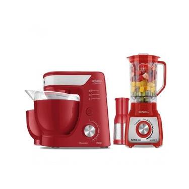 Imagem de Conjunto Batedeira Planetária e Liquidificador KT-111 700W 1200W Vermelho 110V Mondial