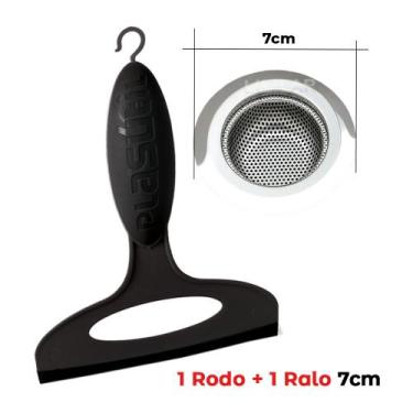 Imagem de Kit Rodinho Pia Ralo Inox Cozinha Organizada Cozinha Banheiro Limpeza 