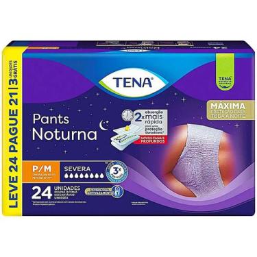 Imagem de Roupa Íntima Descartável Tena Pants Noturna P/M -24 unidades