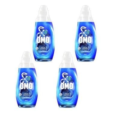 Imagem de Kit 4 Sabão Líquido Omo Ciclo Rápido Ação Antiodor 750ml