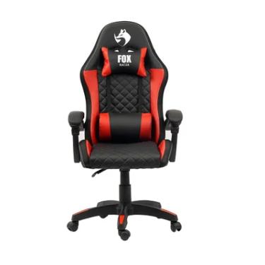 Imagem de Cadeira Gamer Fox Vulpes, Até 110Kg, Reclinável, Com Almofadas, Com Ajuste, Vermelho - Wz-318