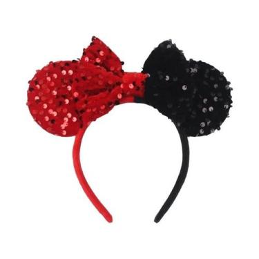 Imagem de Faixa De Cabelo De Veludo Mickey Mouse Para Mulheres E Crianças, Acess
