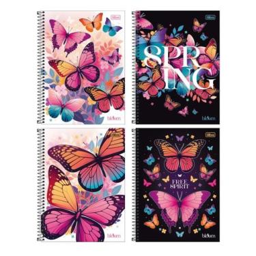 Imagem de Caderno Espiral Universitário Tilibra com 80 Folhas Bloom Feminino Cap