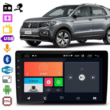 Imagem de Central Multimídia Volkswagen T-Cross 2019 a 2021 Faaftech FT-MM-AND9 9 Polegadas Sistema Android Aplicativos bt USB + Câmera de Ré