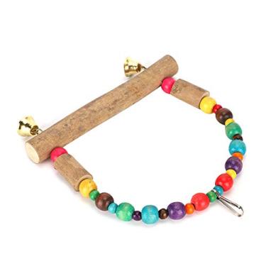 Imagem de Andraw Brinquedo de balanço pequeno para animais de estimação, balanço de balanço para animais de estimação, balanço de madeira médio balanço para animais de estimação pequenos para papagaios