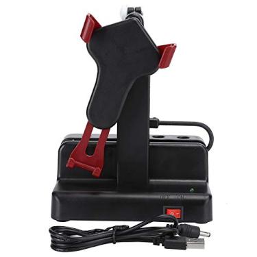 Imagem de GLOGLOW Agitador de telefone celular, vermelho escuro, dispositivo de balanço automático para celular, agitador para esquerda, direita, balanço, contador, pedômetro, cabo USB