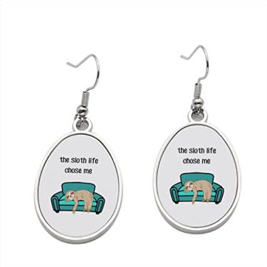Imagem de Brinco The Sloth Life Chose Me – Brincos com pingente para meninas – Presente de festa de aniversário dos namorados