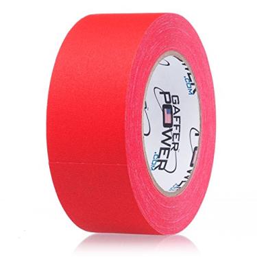 Imagem de Fita adesiva de grau profissional real da Gaffer Power, feita nos EUA, fita adesiva resistente, não refletiva, multiuso., Vermelho, 2 Inches x 30 Yards