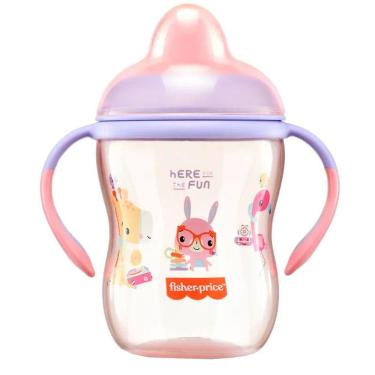 Imagem de Copo de Treinamento Com Bico Semi Rigido e Alças Removiveis +6 Meses 270ml First Moments Fisher Price Menina