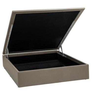 Imagem de Base Baú Physical Corino Bege Casal (138x188x39) - Ortobom
