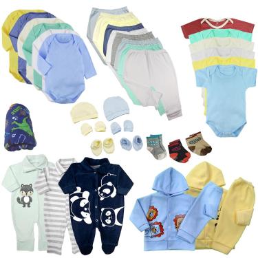 Imagem de Kit Roupas de Bebê 38 Peças Enxoval Completo Menino e Menina