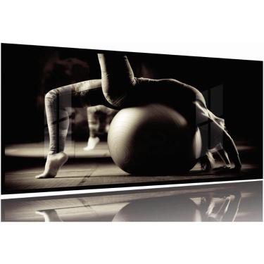 Imagem de Quadro Decorativo Sala Quarto Escritório Pilates 130x60 Moldura Preta 2x2