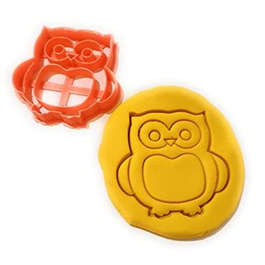 Imagem de Cortadores de biscoito t3d cortador de biscoito de coruja, adequado para bolos de biscoito e molde de biscoito fondant para guloseimas caseiras 3,52 polegadas x 3,52 polegadas x 0,55 polegadas