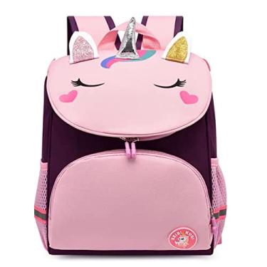 Imagem de Mochila Bolsa Infantil Crianças Animais Bebês Respirável IBMKIDS (Purple-red Unicorn)