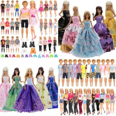 Imagem de Kit De Acessórios Roupas Para Boneca Barbie E Ken - Sheilinha Confecçã