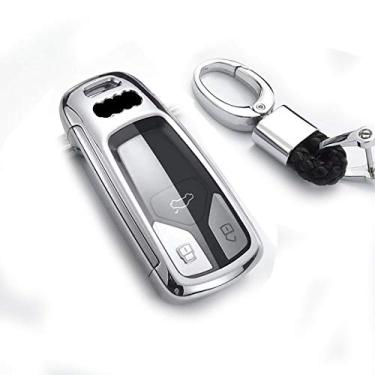 Imagem de CSHU Porta-chaves do carro capa porta-chaves porta-chaves, adequado para Audi A4L A4 B9 Q5 Q7 TT TTS TFSI A5 S5 8S 2016 2017 2019, B, tira