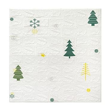 Imagem de Painéis de parede 3D, papel de parede 3D para impressão de tijolos Wallpape Bastão e descasque, painel de tijolos falsos de espuma à prova d'água autoadesivos para quarto, banheiro, cozinha, lareira 0,8 m x 0,7 m, 20 peças