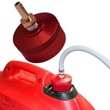 Imagem de Bonbo Tampa de gás de combustível com mangueira de latão para Honda EU2200i EU1000i EU2000i EU3000i Handi, Champion 2000 wattt, Westinghouse 2200watt WH2200iXLT geradores, Upgrade de funcionamento estendido (vermelho)