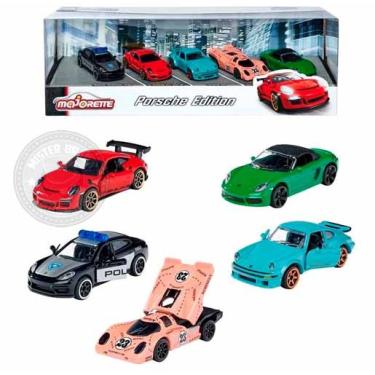 Imagem de Pack com 5 Miniaturas Porsche Modelos Sortidos Majorette 1/64