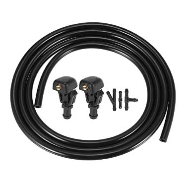 Imagem de ACROPIX Kit pulverizador de bocal para lavadora de para-brisa frontal para Ford F-150 Taurus x com mangueira de fluido de 2 metros - pacote com 6 pretos