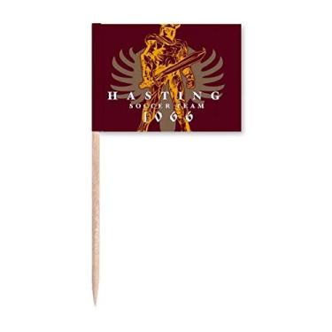 Imagem de Decoração de festa para palito de dente de guerreiro corajoso cultura da idade média