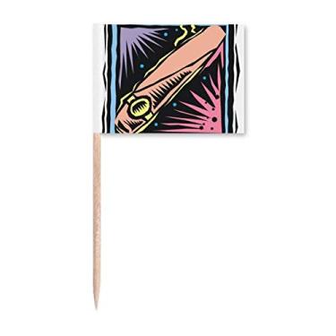 Imagem de Relógio Vector Mexicon Culture Element Gravura Palito Bandeiras Marcador Decoração de Festa