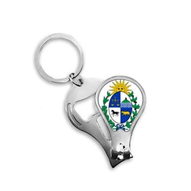 Imagem de Chaveiro abridor de cortador de unhas com emblema nacional da América do Sul Uruguai Tesoura
