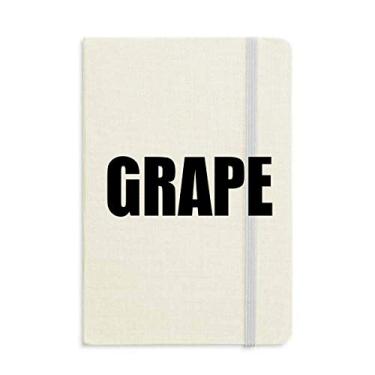 Imagem de Caderno de frutas uva nome alimentos capa dura diário clássico A5 presente