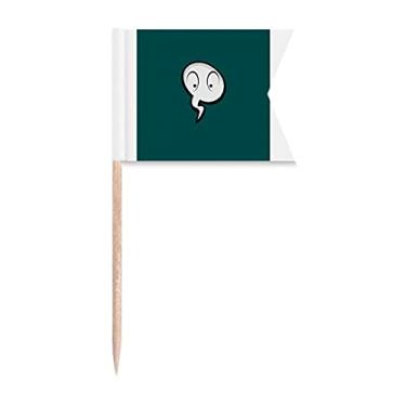 Imagem de Bandeiras de palito de dente surpresa para bate-papo de idioma diário com emoção para marcação de palito de comida de bolo de festa prato de queijo