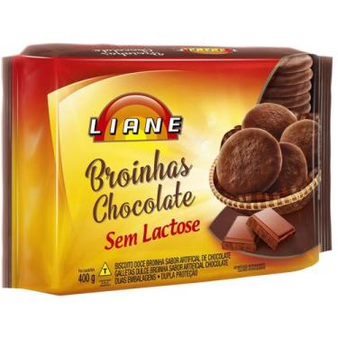 Imagem de Kit 3 Unidades Biscoito Broinha De Chocolate Sem Lactose 400G - Liane