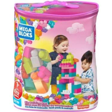 Imagem de Fisher Price Mega Bloks Sacola Grande Construção Rosa - Mattel