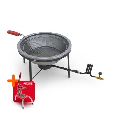 Imagem de Tacho Fritador a Gás Alta Pressão 7L Óleo PRT-07 Progás e Cortador de Legumes