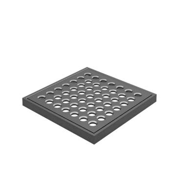 Imagem de Grelha Quadrada Com Caixilho Latão Fani Metais Preto Fosco 1