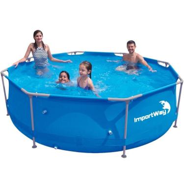 Imagem de Piscina Estruturada Redonda 5200 Litros 3m x 76cm Azul Importway Iwpbe5200