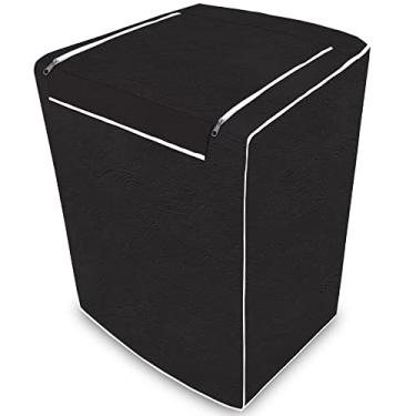 Imagem de Capa de Máquina de Lavar Impermeável Com Zíper Todas as Marcas Eletrolux, Brastemp, Consul 12kg, 13kg, 14kg, 15kg, 16kg (Preto G)