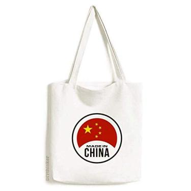 Imagem de China Round National Chinese Tote Canvas Bag Shopping Satchel Casual Bolsa