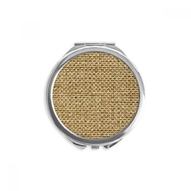 Imagem de Tawny Serapilheira de linho com estampa de ilustração fresca, espelho compacto, redondo, bolso portátil