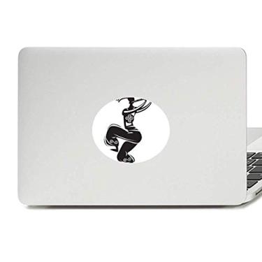 Imagem de Adesivo de vinil mexicano com emblema de flauta Celebrate Outline Dança do México Adesivo para laptop