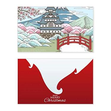 Imagem de Mount Sakura Japan Ukiyo-e Holiday Holiday Holiday Merry Christmas Parabéns Card Christmas Letter Message