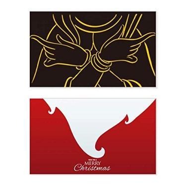 Imagem de Cultura Religião Mão Busto Padrão Feriado Feliz Natal Cartão de Feliz Natal Mensagem Letra Natal
